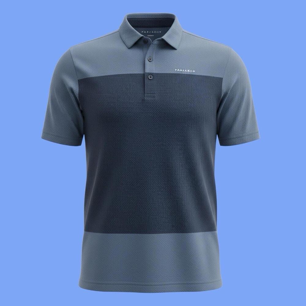 $99 NWT Men's Travis Mathew Rudder Runner Polo Heather Total Eclipse Size Small